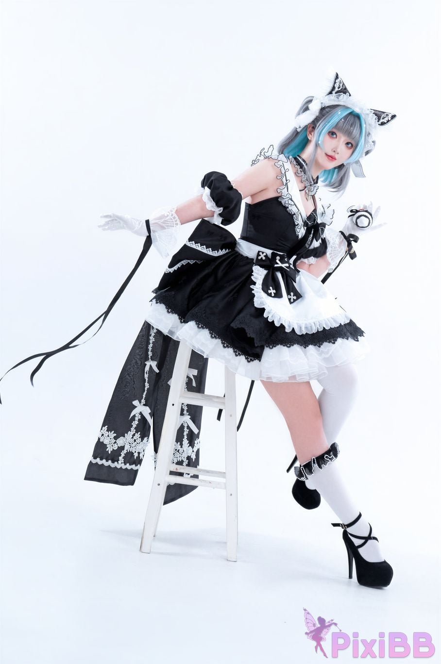 Cosplayer Noodle Fairy azur lane Cheshire fan maid PixiBB.COM 008