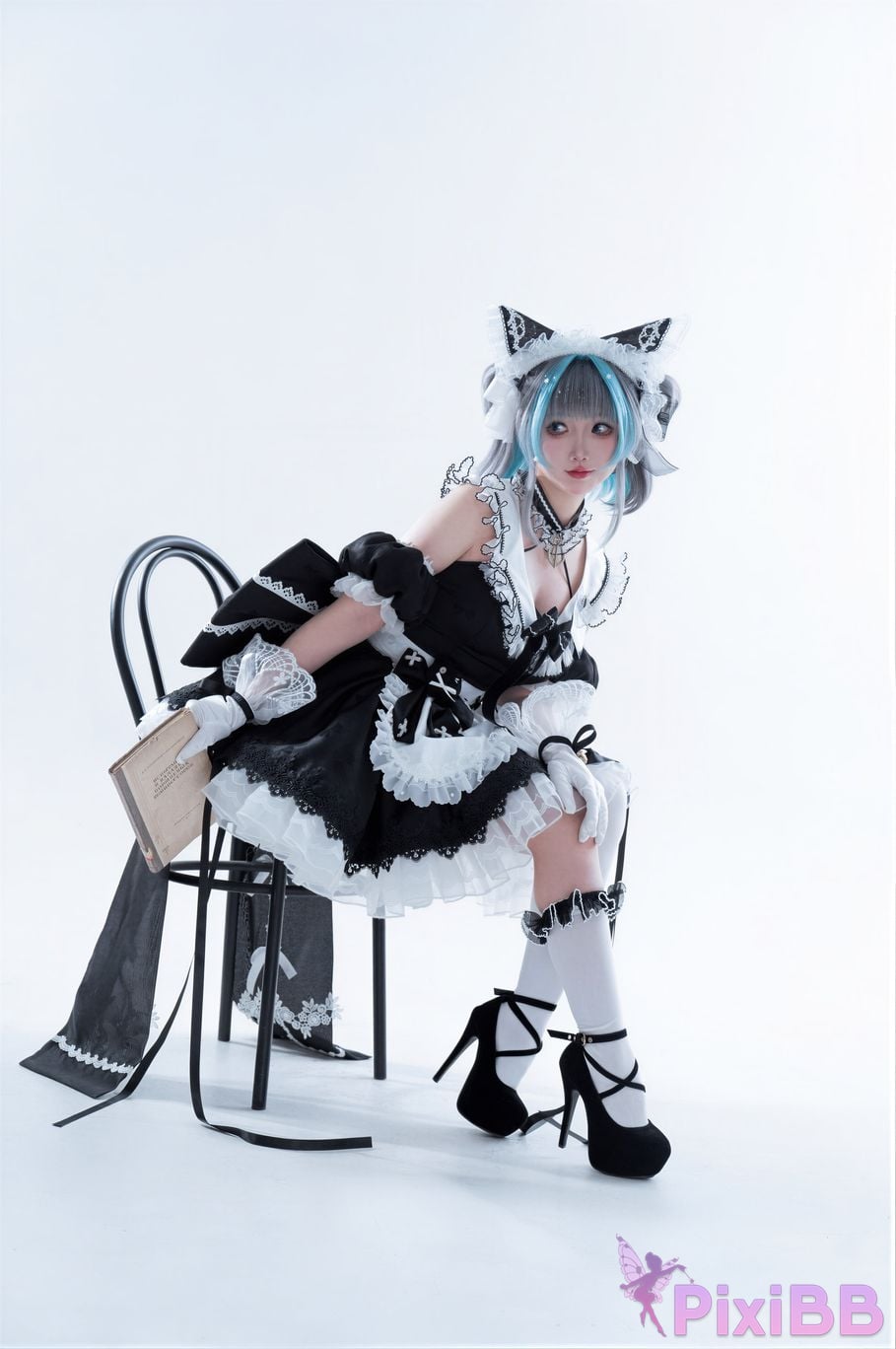 Cosplayer Noodle Fairy azur lane Cheshire fan maid PixiBB.COM 011