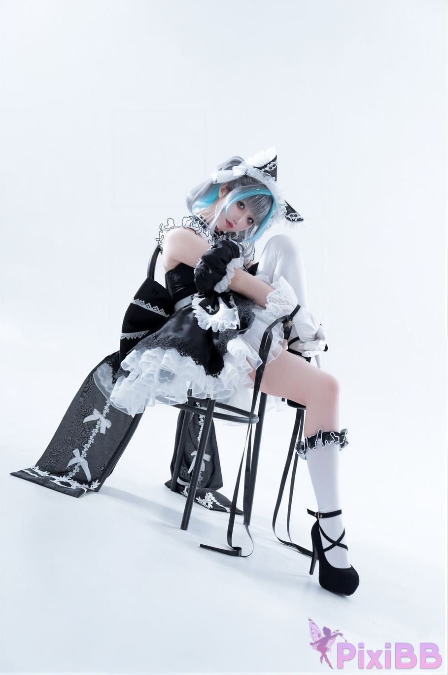 Cosplayer Noodle Fairy azur lane Cheshire fan maid PixiBB.COM 012
