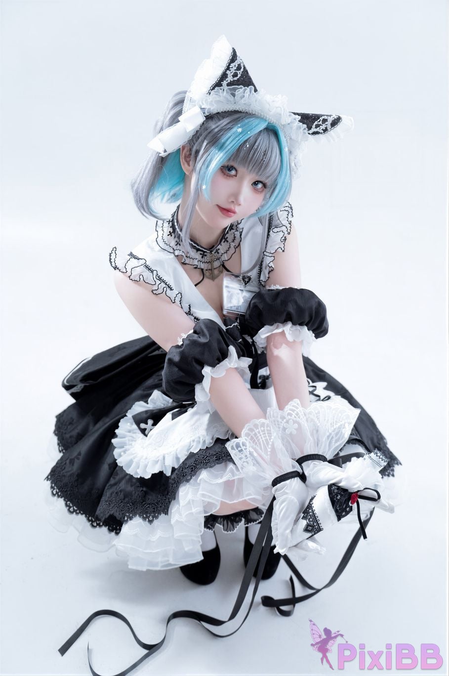 Cosplayer Noodle Fairy azur lane Cheshire fan maid PixiBB.COM 013