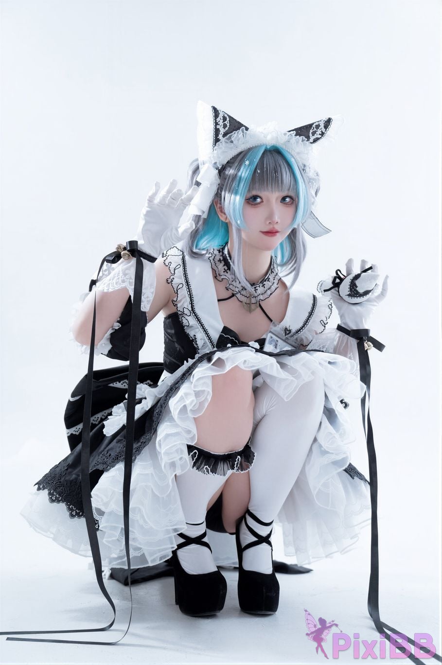 Cosplayer Noodle Fairy azur lane Cheshire fan maid PixiBB.COM 014