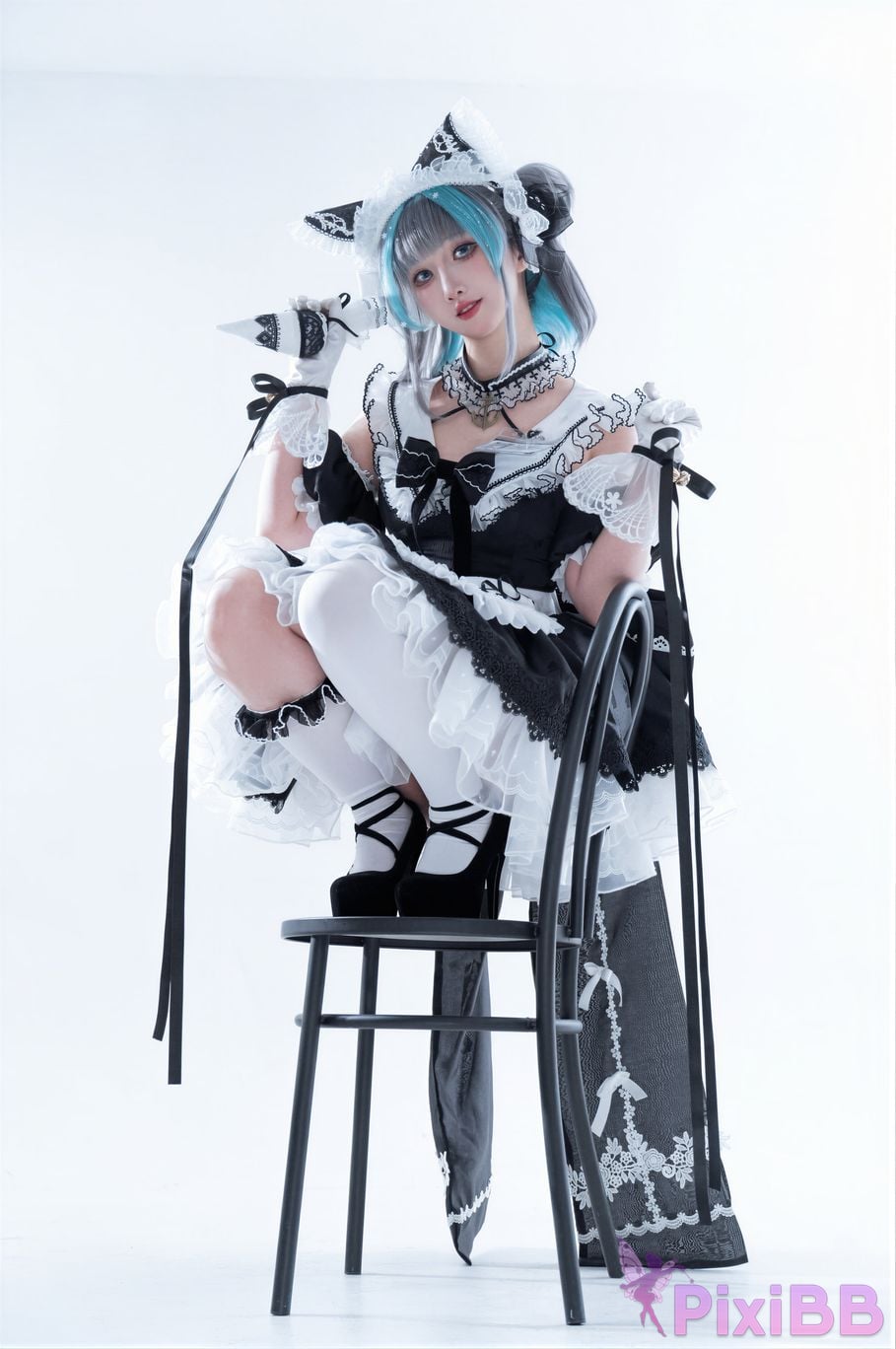Cosplayer Noodle Fairy azur lane Cheshire fan maid PixiBB.COM 016