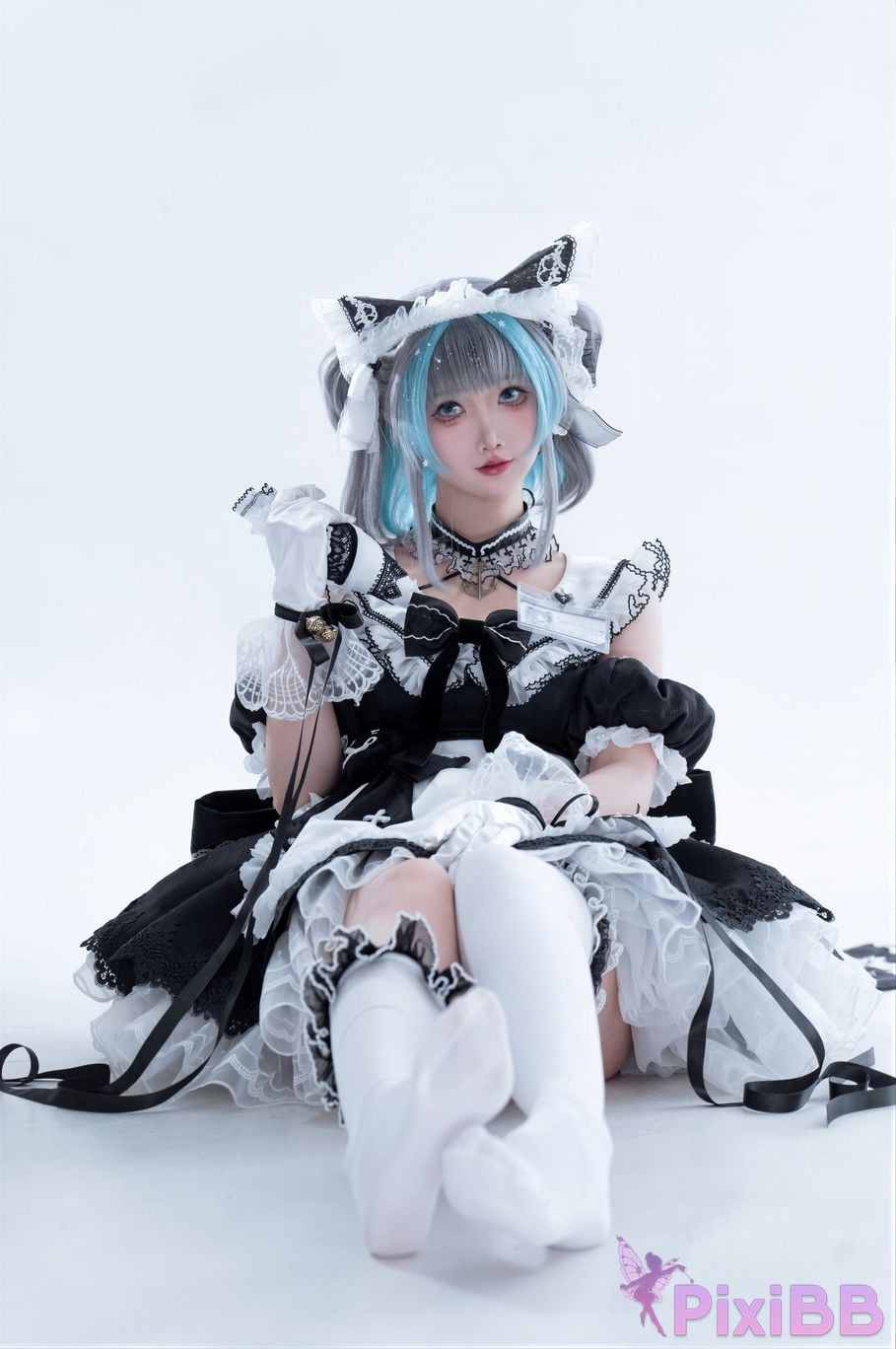 Cosplayer Noodle Fairy azur lane Cheshire fan maid PixiBB.COM 017