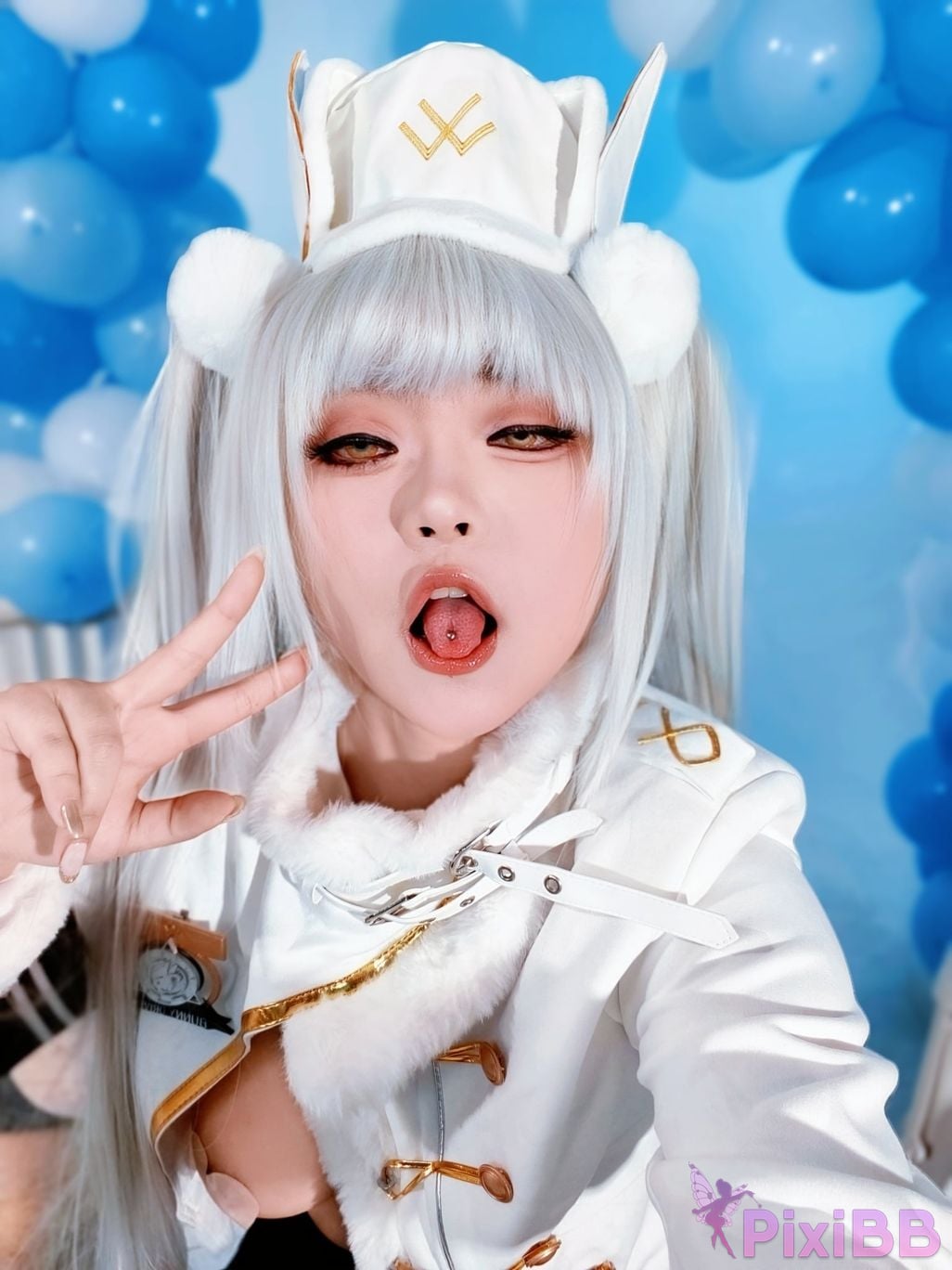 Cosplayer Surabaya has a pointed head NIKKE Blanche lucky express PixiBB.COM 028