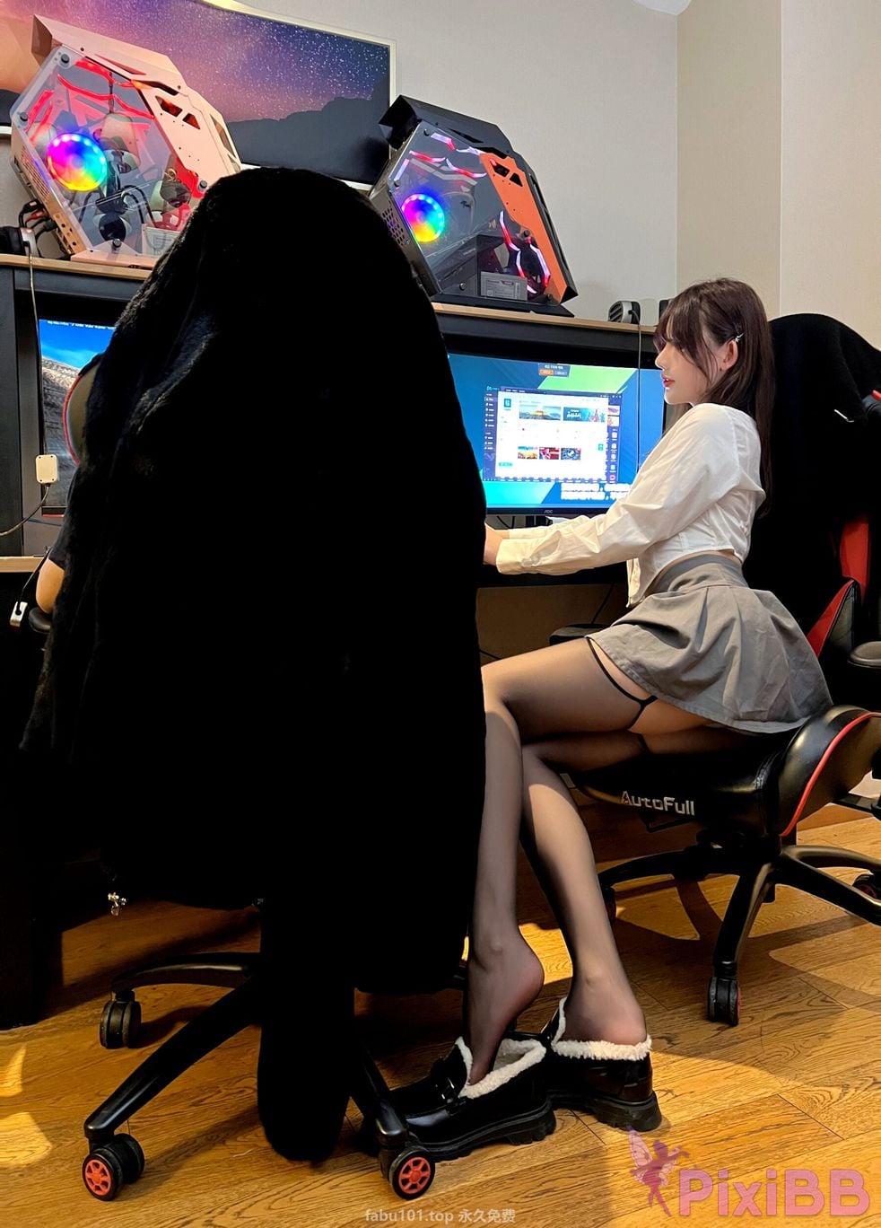 No watermark for in app purchases Jiu Shi A Zhu Its AZhu XIUREN Model Internet cafe temptation PixiBB.COM 002