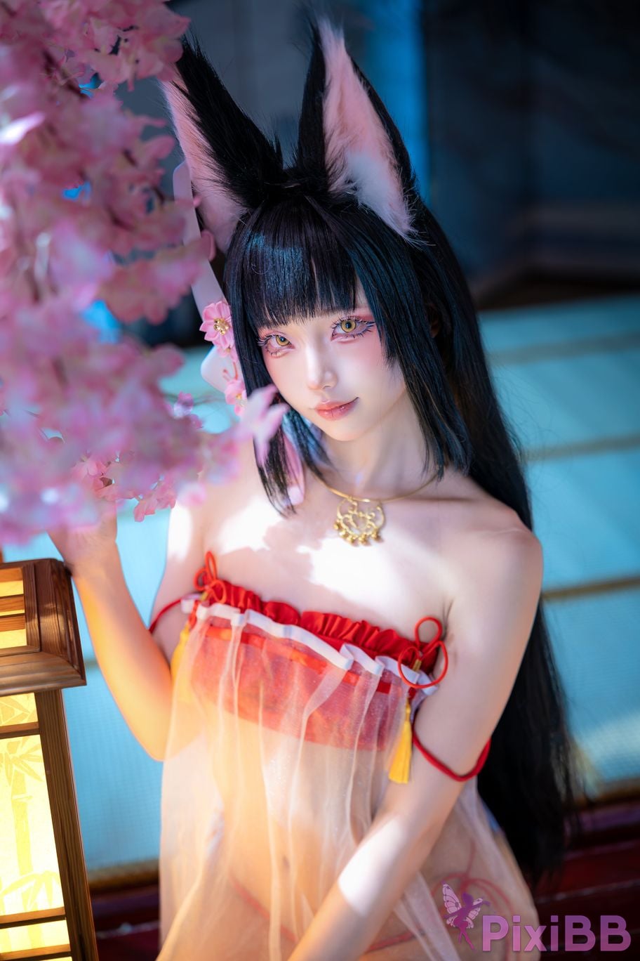 Cosplayer fox jiujiu Azur Lane Nagato Pajamas PixiBB.COM 003