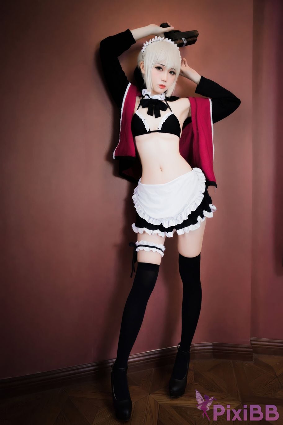 Cosplayer Braised carbon FGO Black maid PixiBB.COM 003
