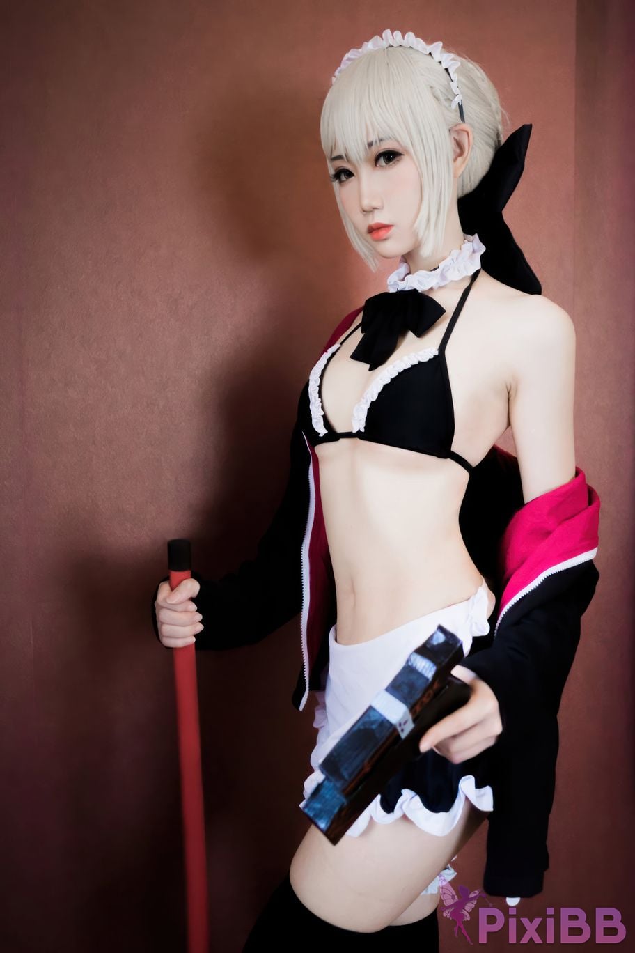 Cosplayer Braised carbon FGO Black maid PixiBB.COM 021