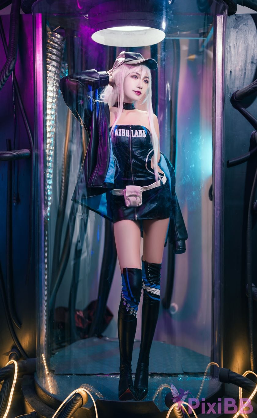 Cosplay Yuanshaxi Meow Azur Blue Line Enterprise PixiBB.COM 001