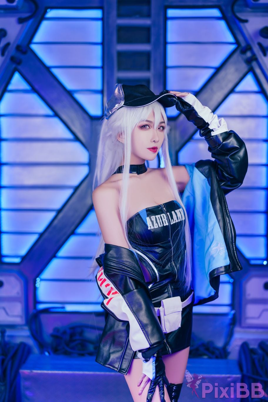 Cosplay Yuanshaxi Meow Azur Blue Line Enterprise PixiBB.COM 003
