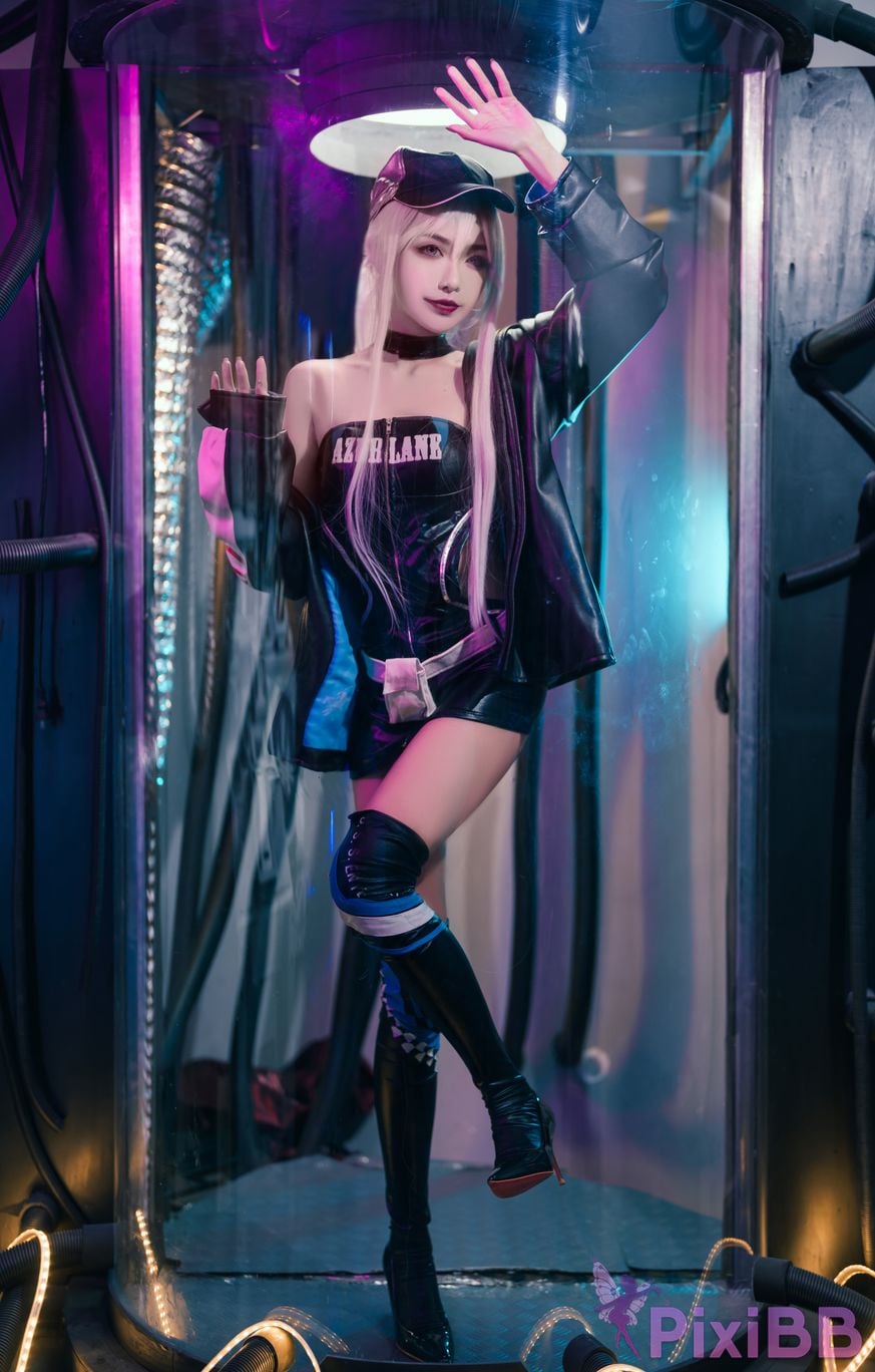 Cosplay Yuanshaxi Meow Azur Blue Line Enterprise PixiBB.COM 014