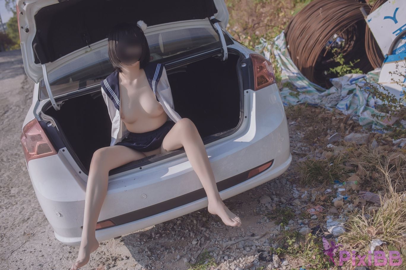 Cosplayer Youbao three years old Tied to the trunk after school PixiBB.COM 018