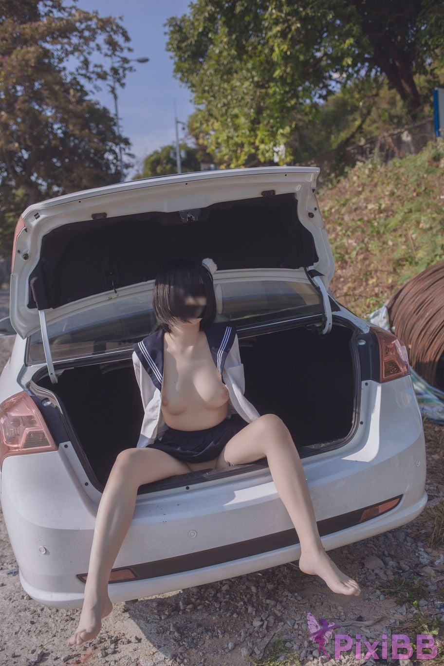 Cosplayer Youbao three years old Tied to the trunk after school PixiBB.COM 020