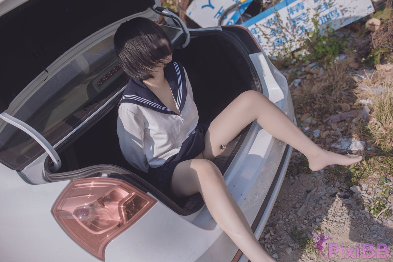Cosplayer Youbao three years old Tied to the trunk after school PixiBB.COM 021
