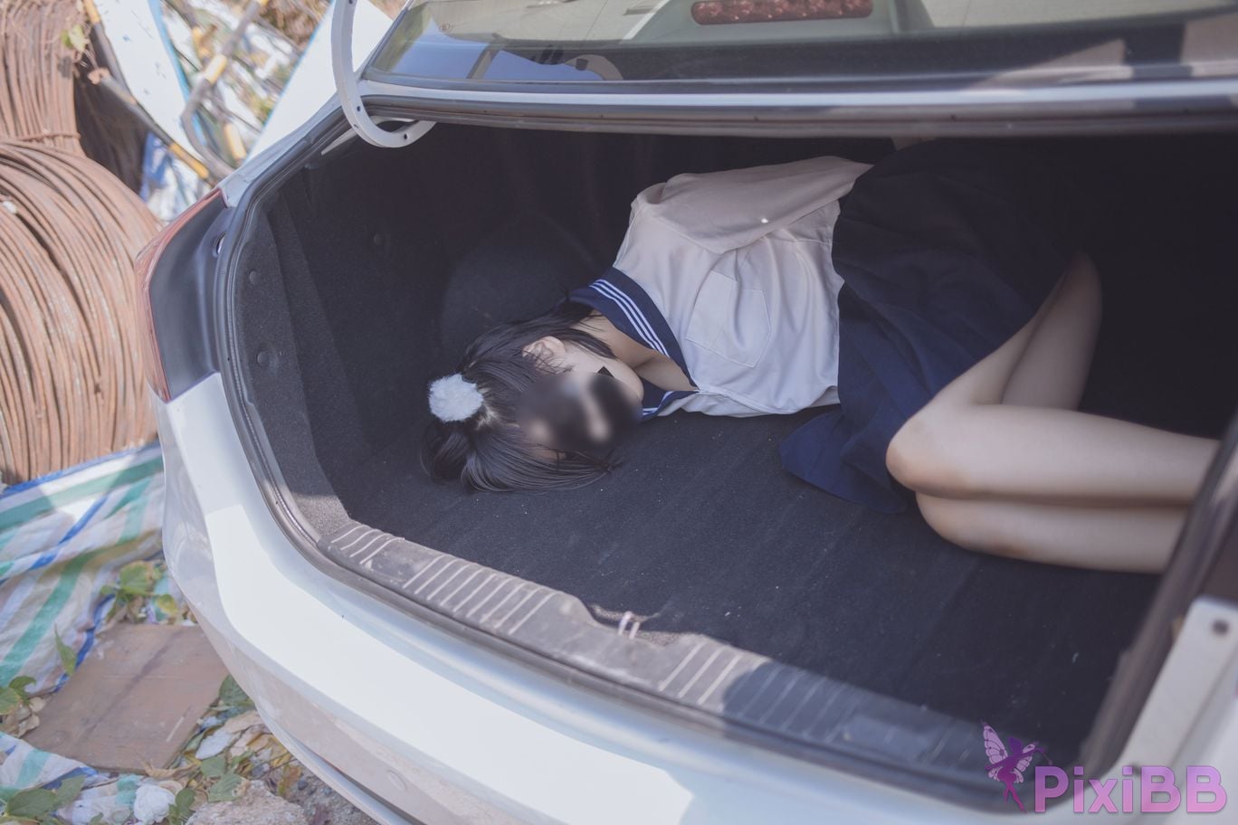 Cosplayer Youbao three years old Tied to the trunk after school PixiBB.COM 053