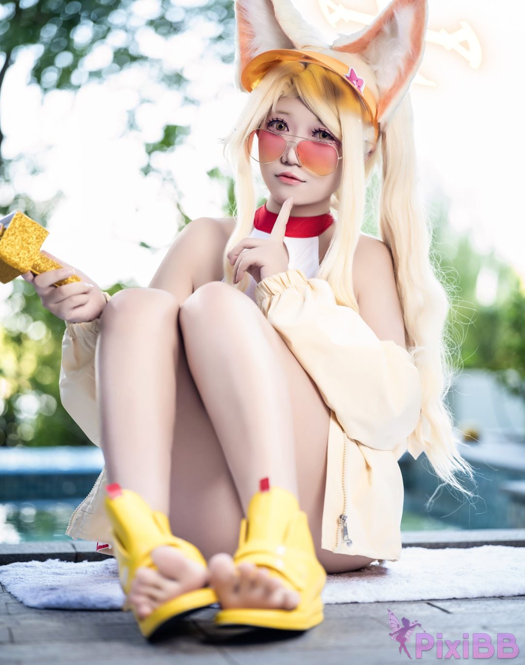 Cosplayer Falling Star Great Cleverness Yurizono Seia Swimsuit version March 2026 PixiBB.COM 026