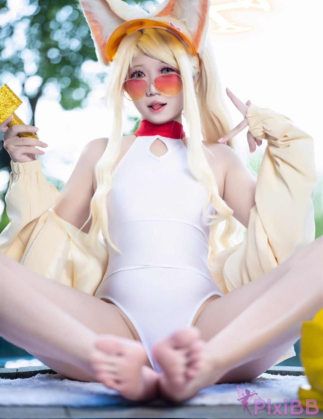 Cosplayer Falling Star Great Cleverness Yurizono Seia Swimsuit version March 2026 PixiBB.COM 031
