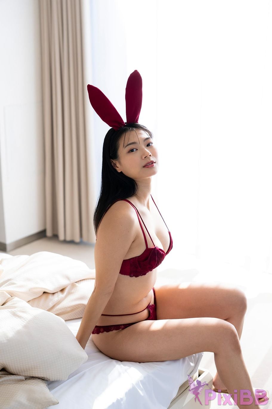 Japanese Idol Toki chan Tano Yu Field worries So erotic W bunny First part PixiBB.COM 004