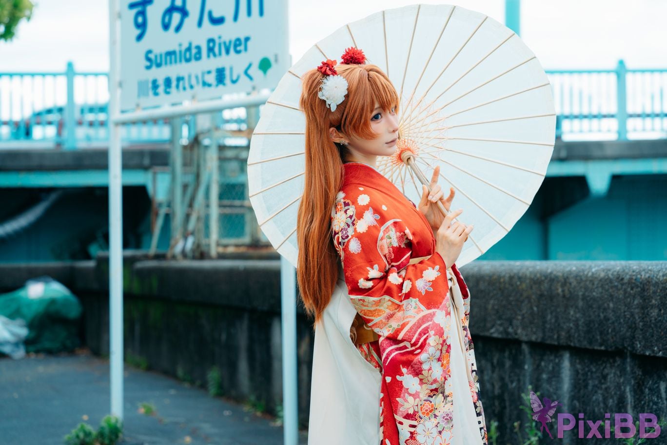 Cosplayer Stupid Momo EVA Asuka Japanese clothes PixiBB.COM 001