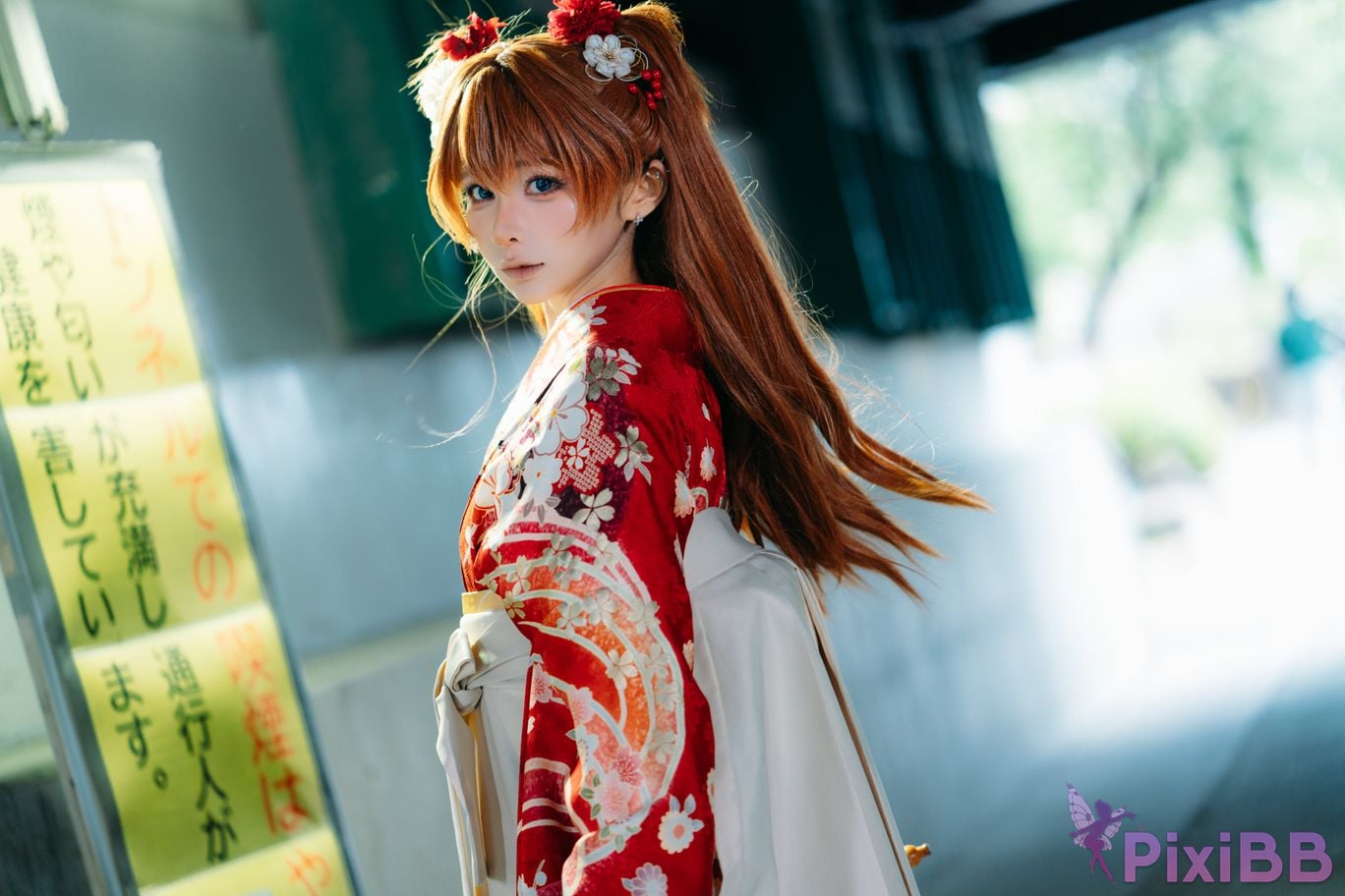 Cosplayer Stupid Momo EVA Asuka Japanese clothes PixiBB.COM 003