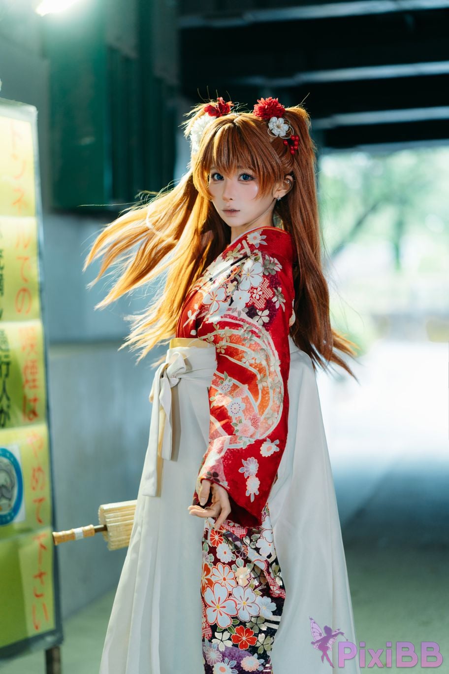 Cosplayer Stupid Momo EVA Asuka Japanese clothes PixiBB.COM 004