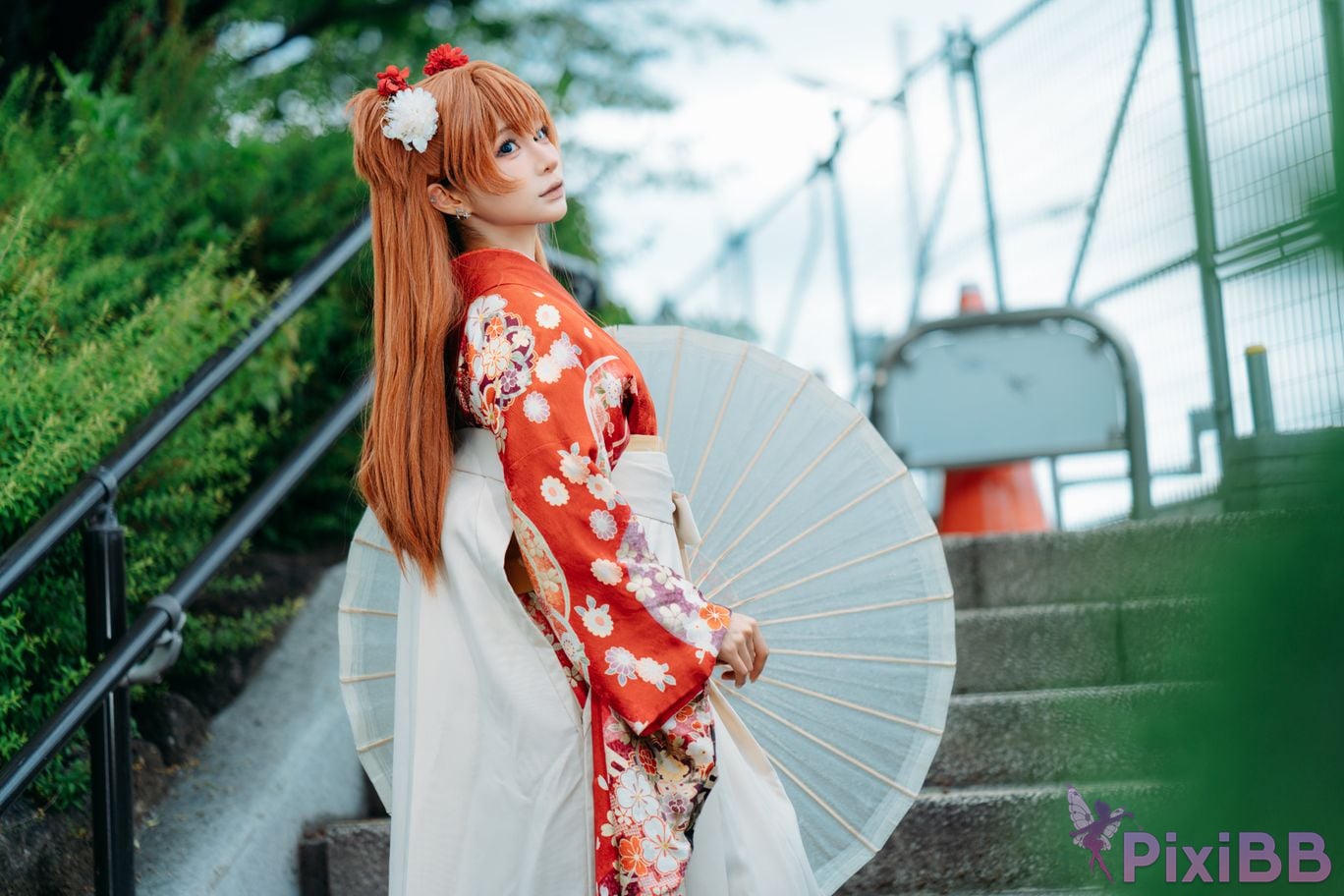 Cosplayer Stupid Momo EVA Asuka Japanese clothes PixiBB.COM 007