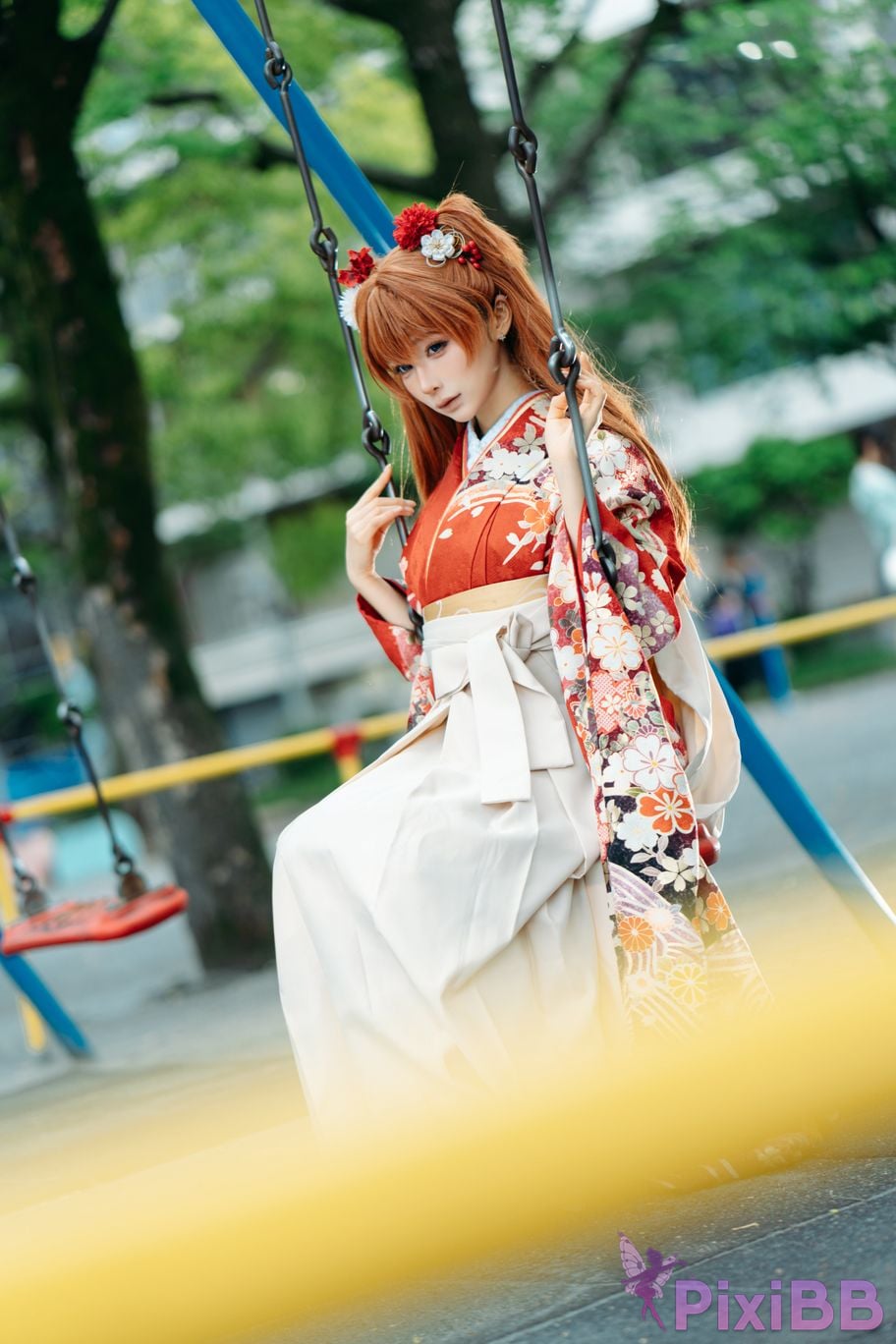 Cosplayer Stupid Momo EVA Asuka Japanese clothes PixiBB.COM 016