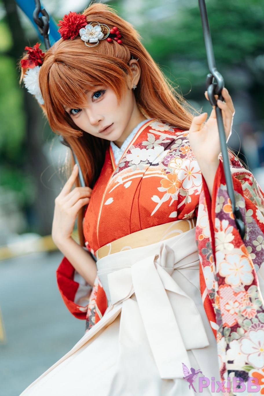 Cosplayer Stupid Momo EVA Asuka Japanese clothes PixiBB.COM 017
