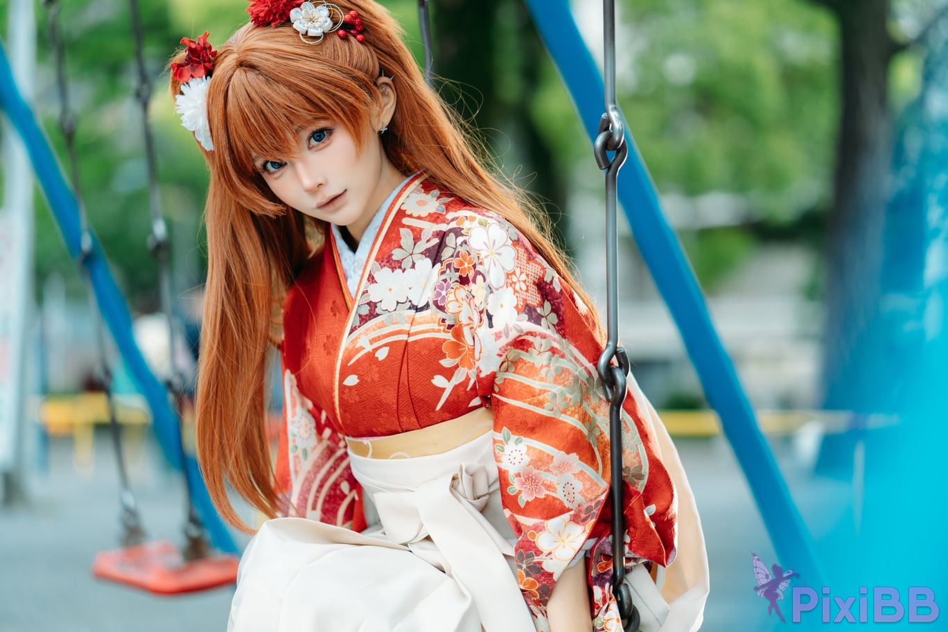 Cosplayer Stupid Momo EVA Asuka Japanese clothes PixiBB.COM 019