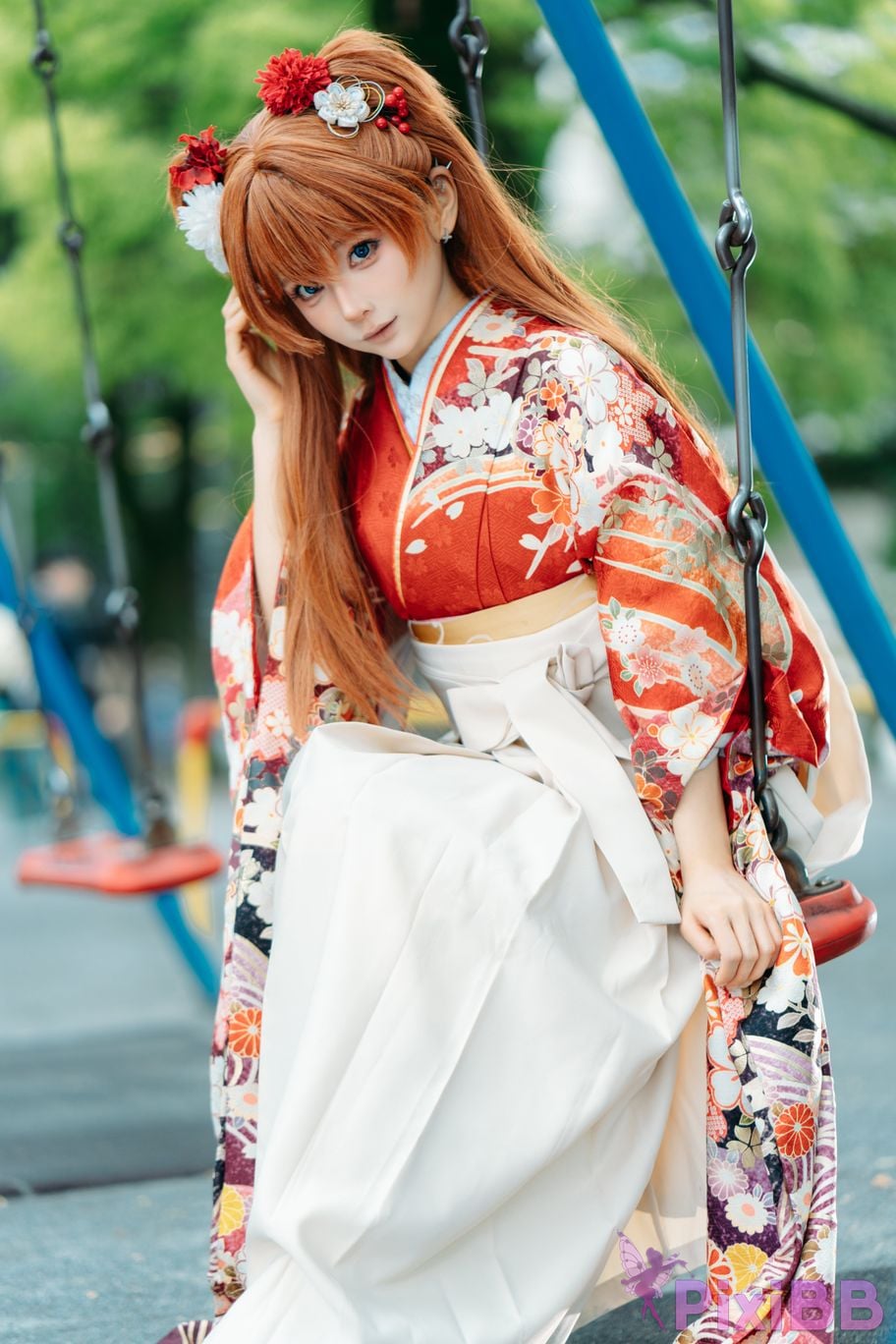 Cosplayer Stupid Momo EVA Asuka Japanese clothes PixiBB.COM 020