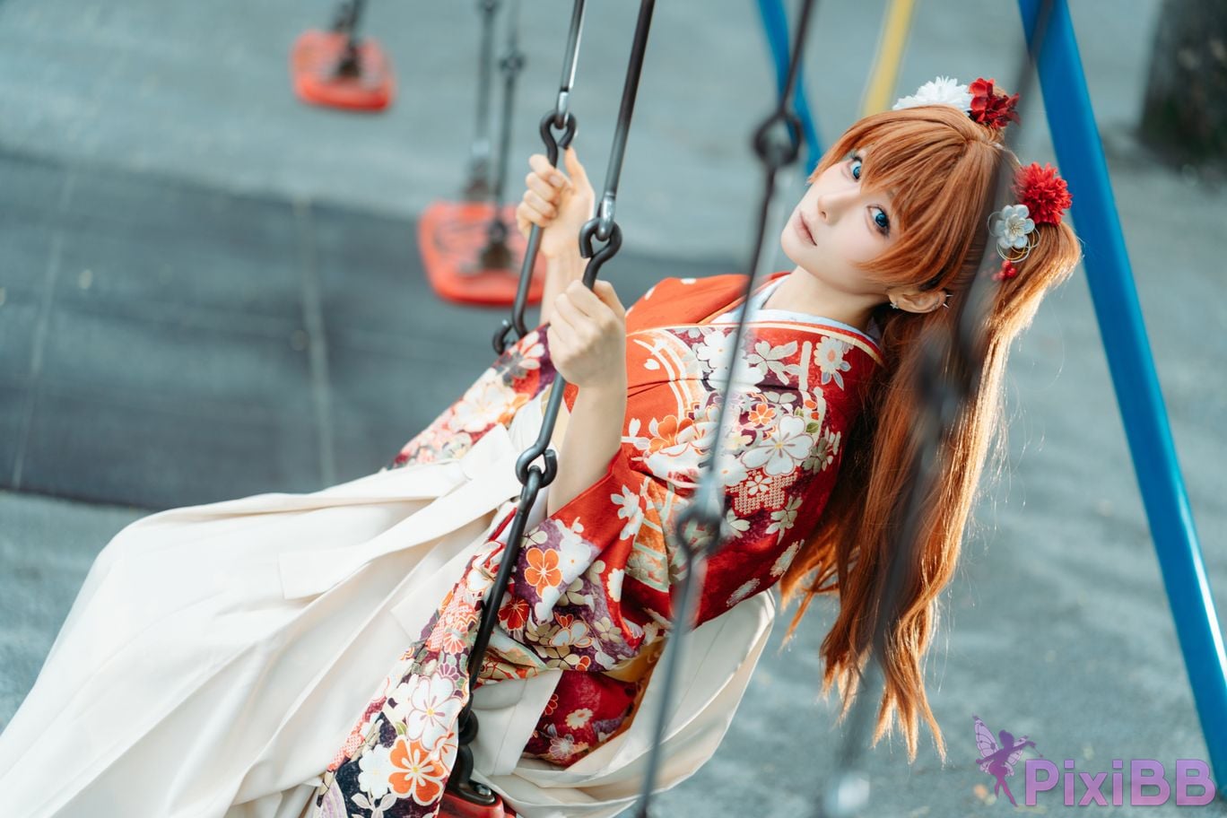 Cosplayer Stupid Momo EVA Asuka Japanese clothes PixiBB.COM 021