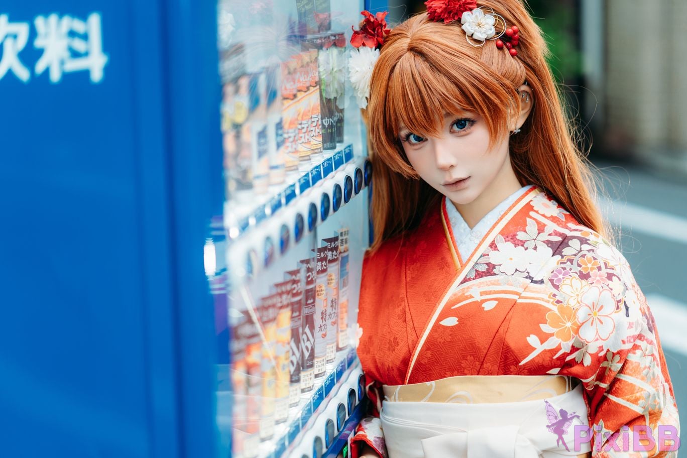 Cosplayer Stupid Momo EVA Asuka Japanese clothes PixiBB.COM 024