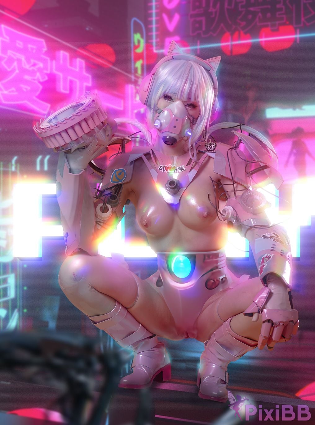 Cosplayer Titanium alloy TiTi Cyber Pink Killer PixiBB.COM 010