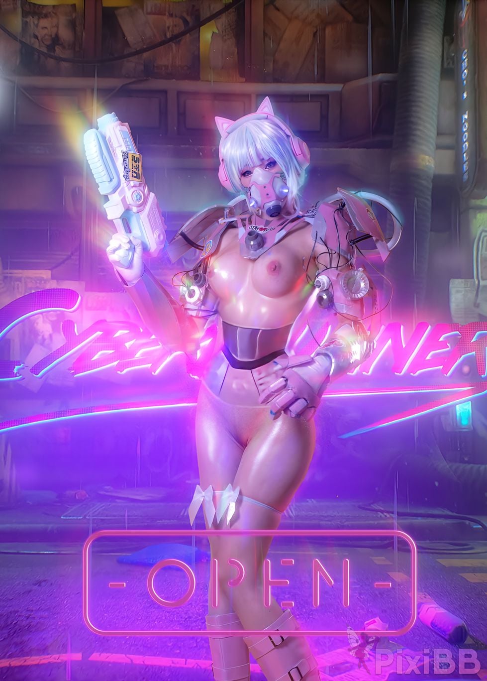 Cosplayer Titanium alloy TiTi Cyber Pink Killer PixiBB.COM 012