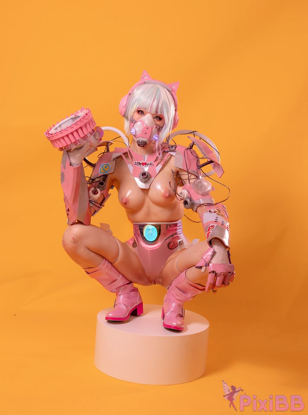 Cosplayer Titanium alloy TiTi Cyber Pink Killer PixiBB.COM 066