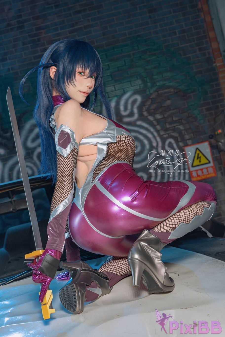 Cosplayer Sticky Dumpling Rabbit 2026 Year 09 monthly subscription Demon ninja Igawa Asaki PixiBB.COM 046