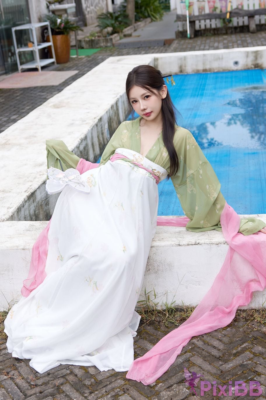 No watermark for in app purchases Yin Tian Tiantian sunny XIUREN Model Mid Autumn Festival Hanfu PixiBB.COM 002