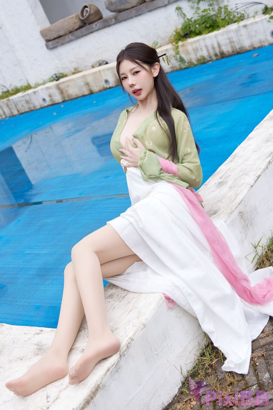 No watermark for in app purchases Yin Tian Tiantian sunny XIUREN Model Mid Autumn Festival Hanfu PixiBB.COM 019