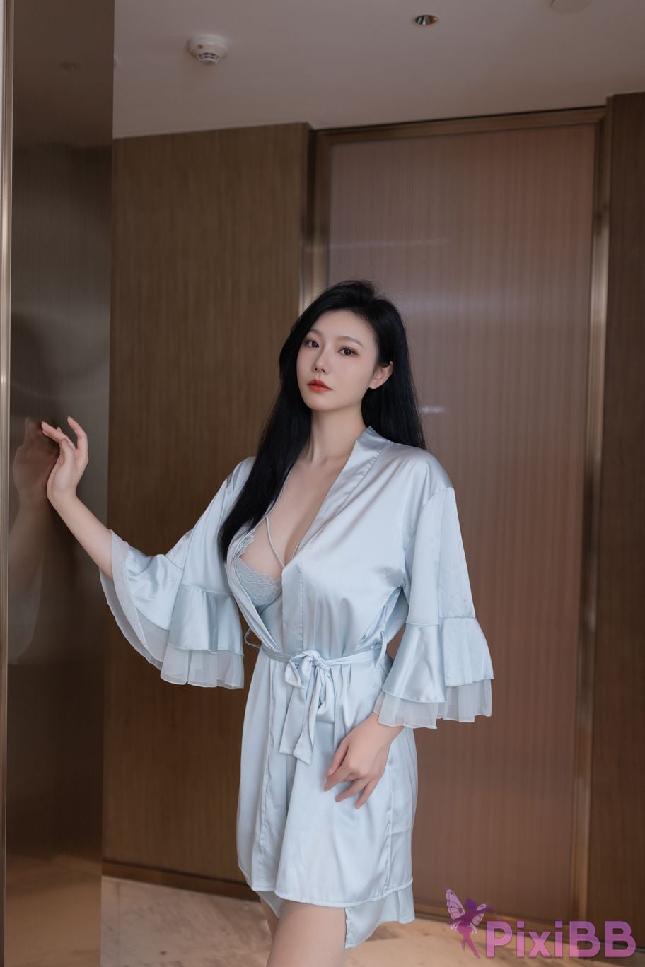 No watermark for in app purchases safely anran XIUREN Model Sexy ice silk pajamas PixiBB.COM 001