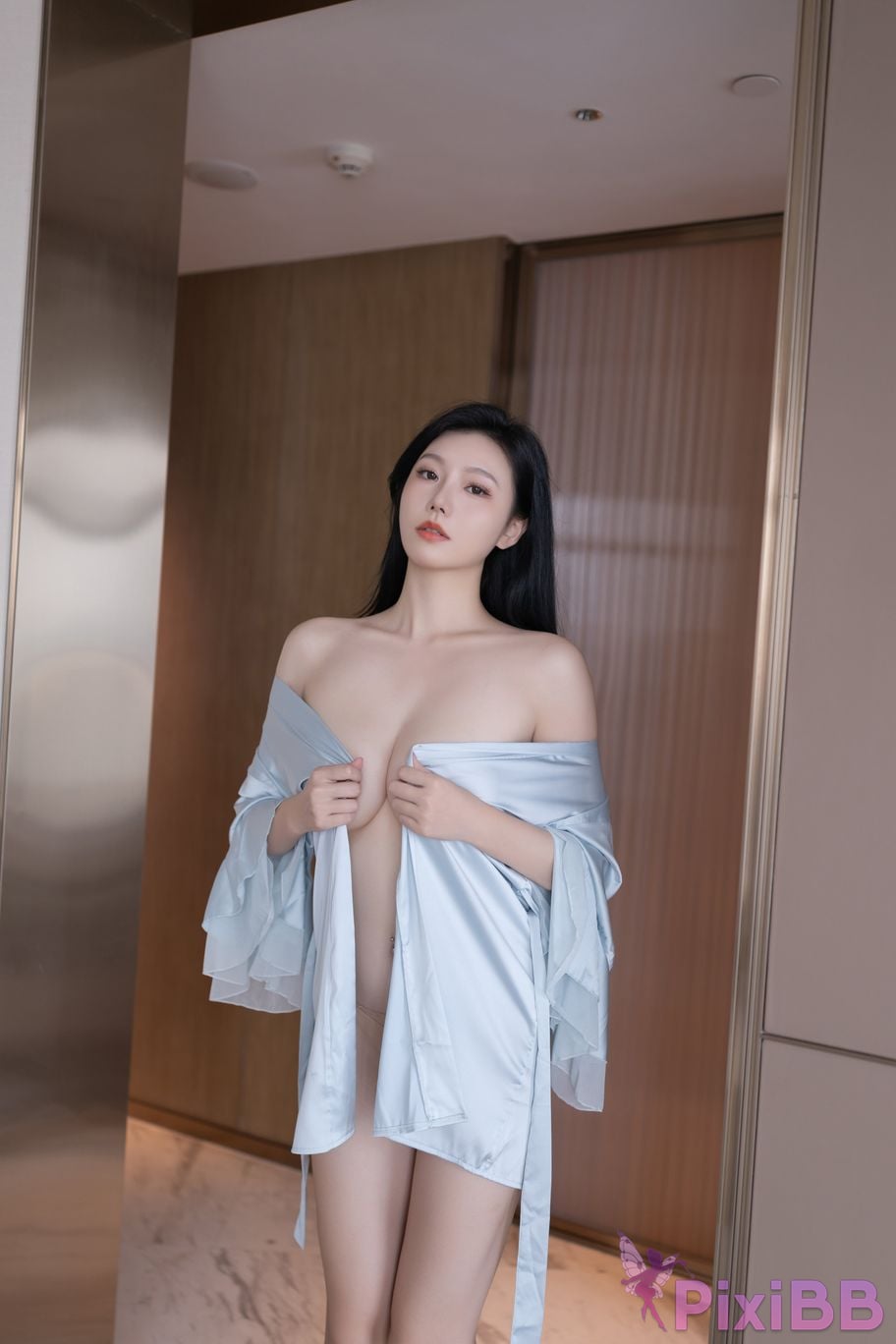 No watermark for in app purchases safely anran XIUREN Model Sexy ice silk pajamas PixiBB.COM 072