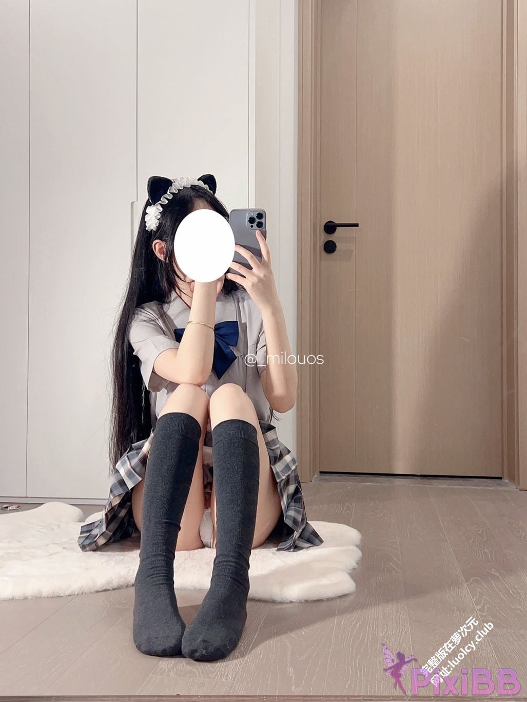 OtherXXX moliiovo3 Samira black socks JK girl PixiBB.COM 016