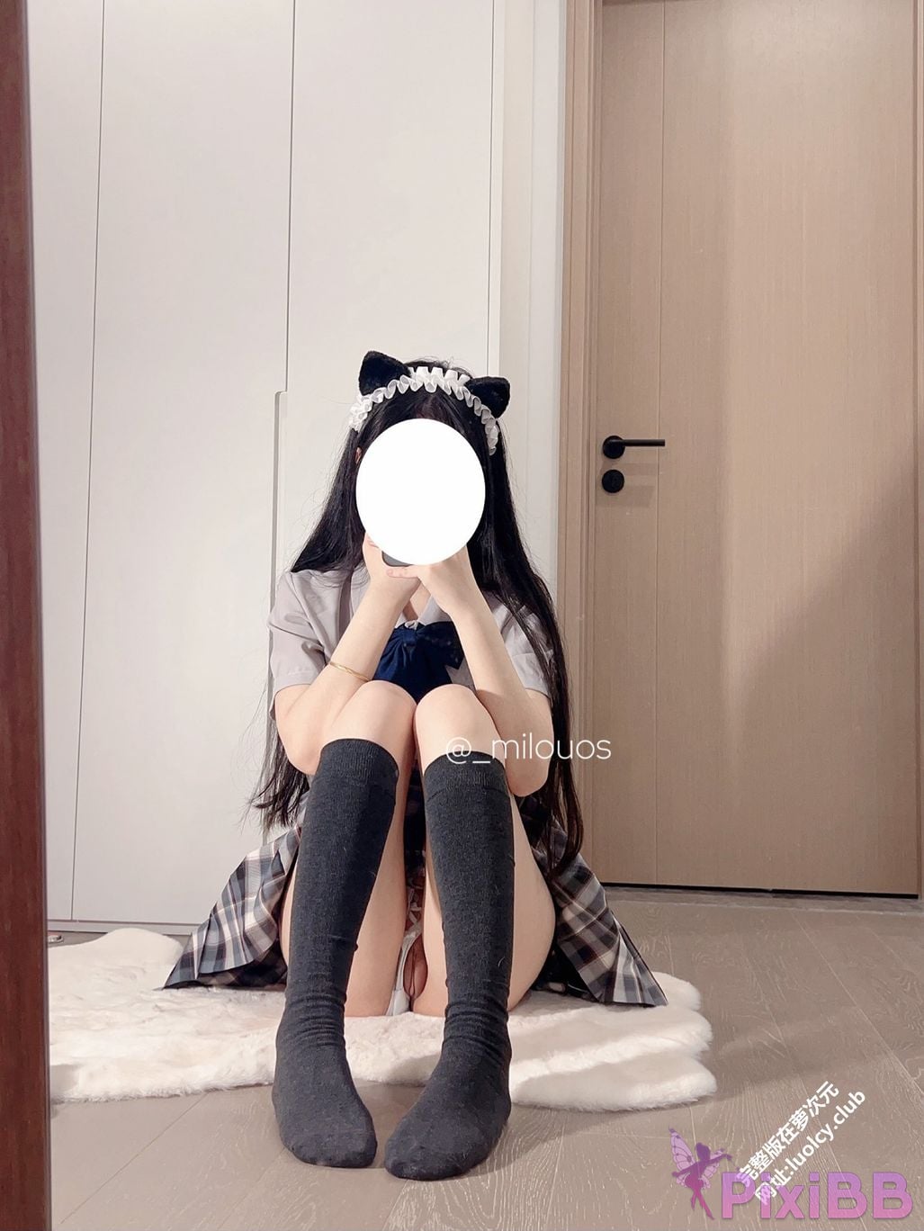 OtherXXX moliiovo3 Samira black socks JK girl PixiBB.COM 018