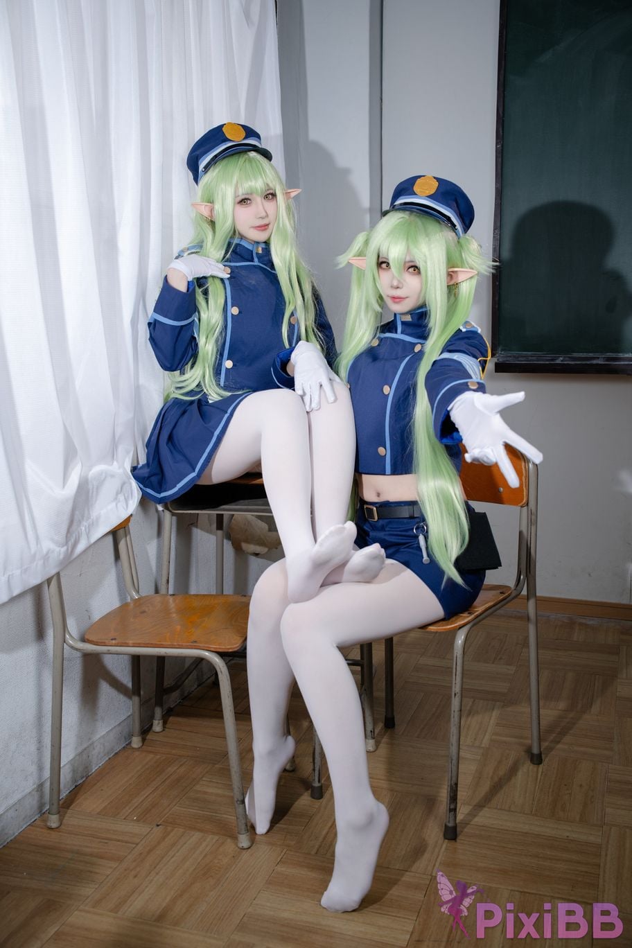 Cosplayer trace back sukki railway twins PixiBB.COM 001