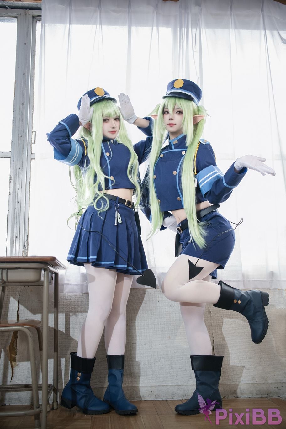 Cosplayer trace back sukki railway twins PixiBB.COM 005