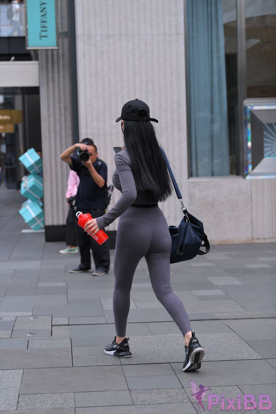 Featured Street Photography Works No.5981 Gray tights with beautiful breasts and small waist PixiBB.COM 024
