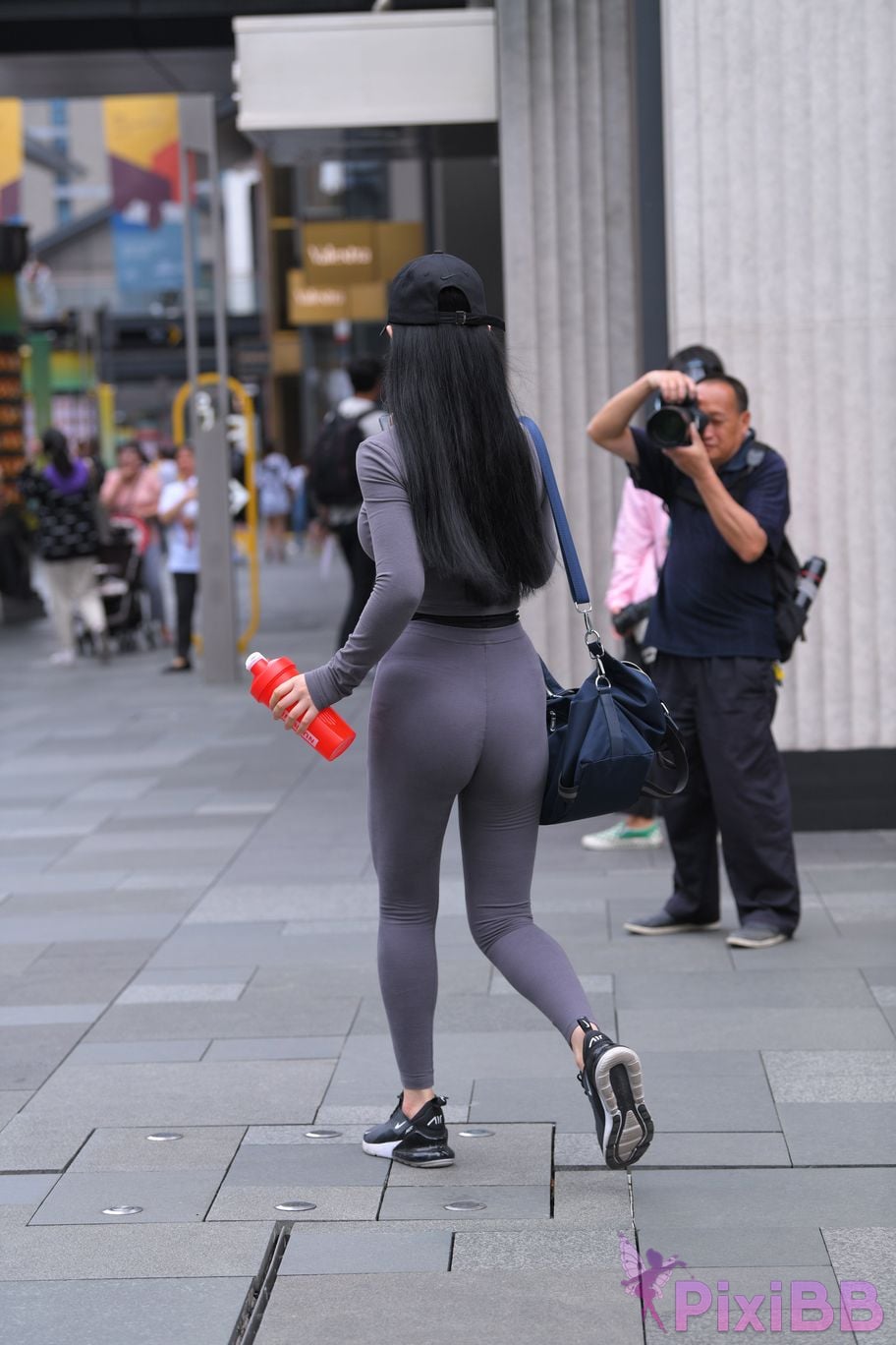 Featured Street Photography Works No.5981 Gray tights with beautiful breasts and small waist PixiBB.COM 027