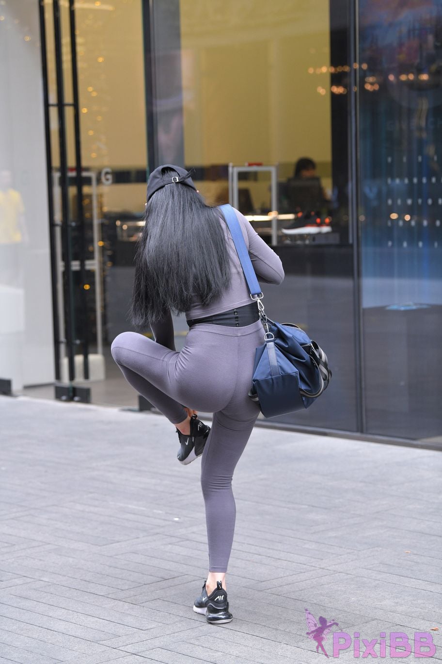 Featured Street Photography Works No.5981 Gray tights with beautiful breasts and small waist PixiBB.COM 057