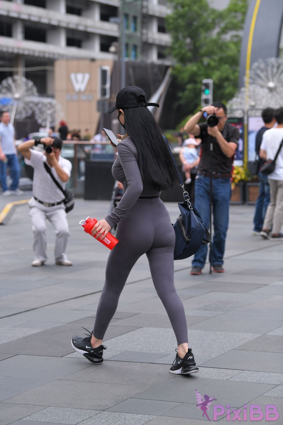 Featured Street Photography Works No.5981 Gray tights with beautiful breasts and small waist PixiBB.COM 067