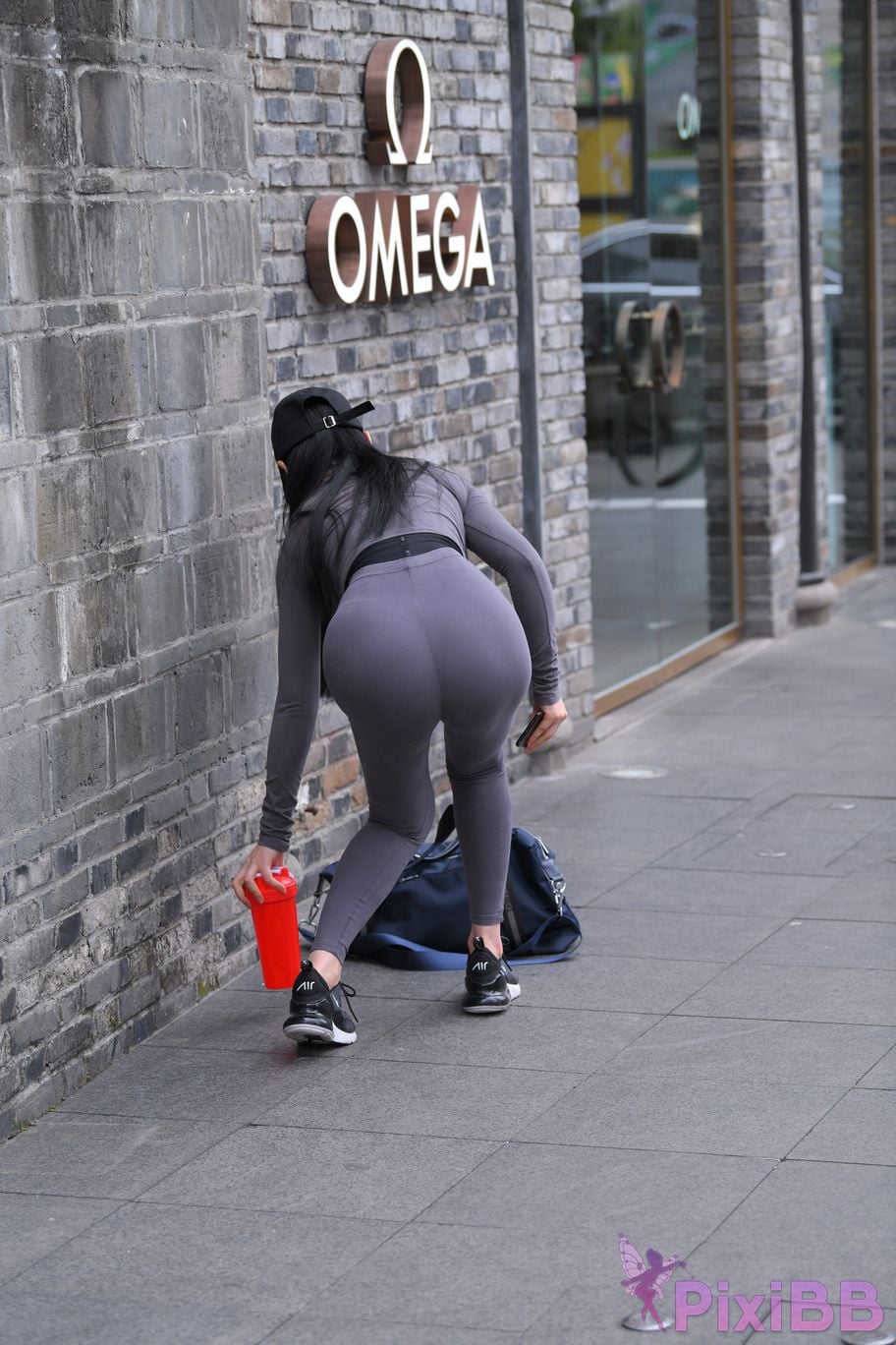 Featured Street Photography Works No.5981 Gray tights with beautiful breasts and small waist PixiBB.COM 086