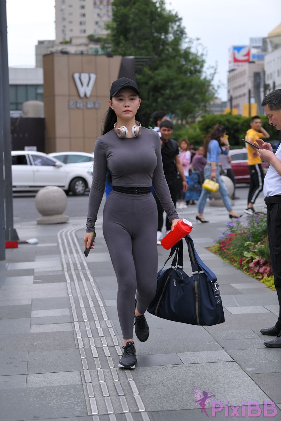 Featured Street Photography Works No.5981 Gray tights with beautiful breasts and small waist PixiBB.COM 116